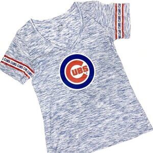 5th & Ocean Chicago Cubs Women's V-Neck Tee L